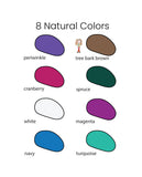 24 crayon rocks in a muslin bag