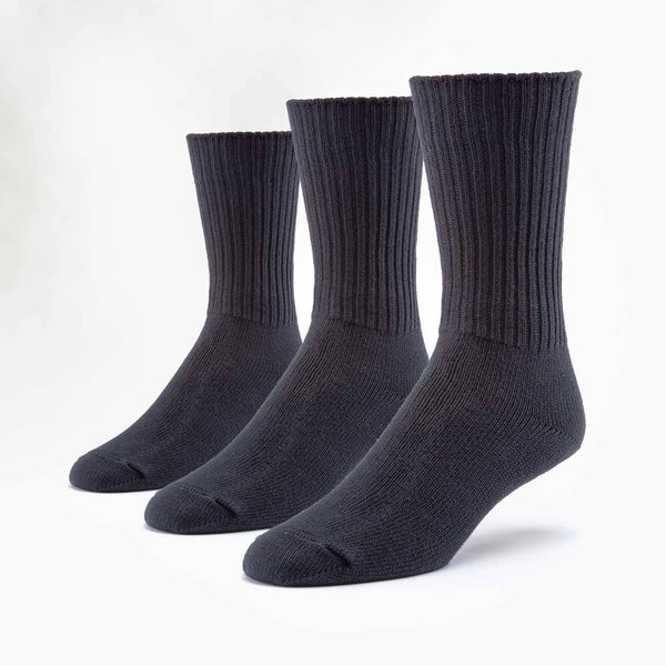 Sale: 3-Pack Black Organic Cotton Classic Crew Made in USA