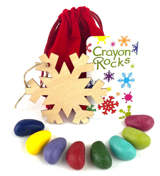 Christmas Collection Crayon Rock includes Holiday Ornament-Time to Order Made