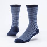 Organic Cotton Cushion Crew Socks: Black / L