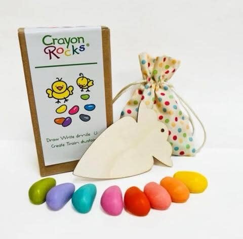 Easter Gift Box with Crayon Rocks in Vibrant Easter Colors Made in USA