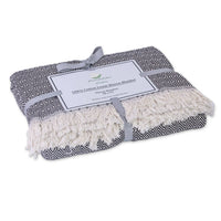 100% Cotton Patterned Throw Blankets – 58″ x 62″: Natural Diamond