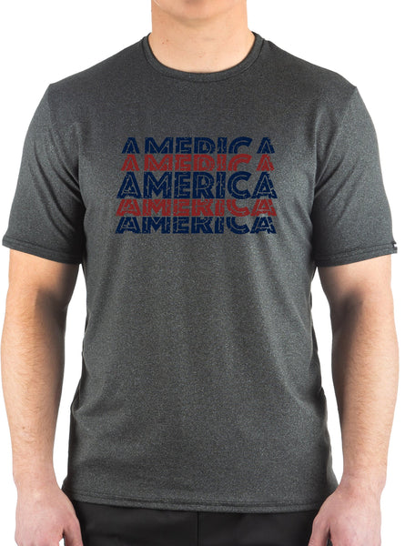 New: AMERICA SoftTECH™ Short Sleeve Tee 753HLSSCHAB  Made in USA