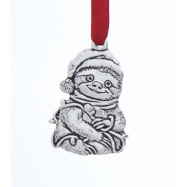New: 2-Pack Santa's Slothy Helper Ornaments Made in USA