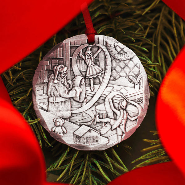 New: Aluminum 2-Pack 2025 Annual Ornament - Checking it Twice