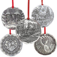 New: Wendell August 2024 Annual Set of Five Beautiful Christmas Ornaments