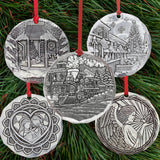 New: Wendell August 2024 Annual Set of Five Beautiful Christmas Ornaments