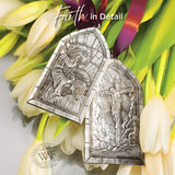 New: Set of 2 Christmas Ornaments, One (1) Crucifixion Cathedral Window Ornament and One (1) Pope Francis Remembrance Ornament Made in USA