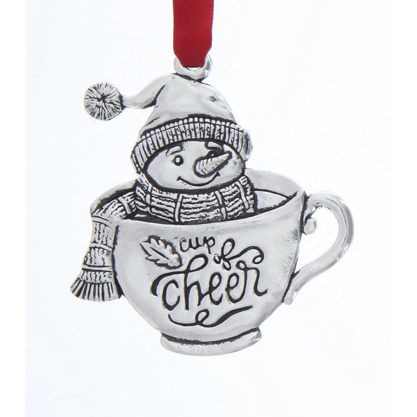New: 2-Pack Cozy Holiday Cheer Ornament Made in USA