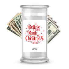 Believe In The Magic Of Christmas Cash Candle Made in USA
