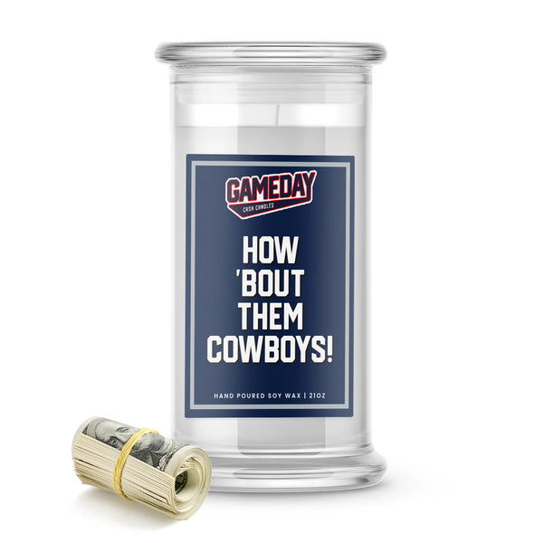 Dallas Cowboys-Inspired Game Day Cash Candle