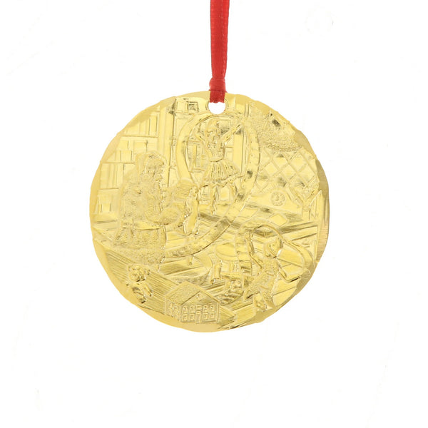 New: Limited Edition 2025 Annual Ornament- Checking It Twice (Gold Plated) Made in USA