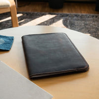 Large Heritage Waxed Bison Leather Field Journal Lifetime Warranty LB-072_HER Made in USA