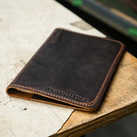 Heritage Waxed Bison Leather Field Journal with Lifetime Warranty LB-062_HER Made in USA