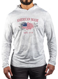 AMERICAN MADE PERFORMANCE MESH WHITE OUT SUN HOODIE 672MSHWAMXS
