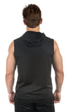 Illusion Mesh Sleeveless Hoodie Made in USA 632IJHB