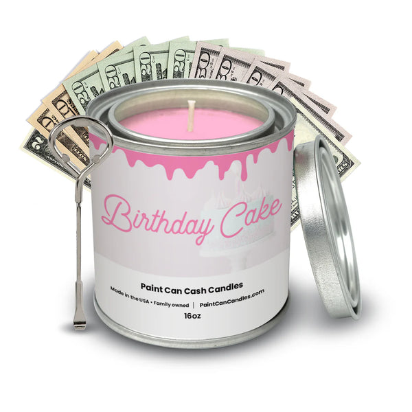 Birthday Cake - Paint Can Cash Candles Made in USA