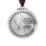 New: Set of 2 Christmas Ornaments, One (1) Crucifixion Cathedral Window Ornament and One (1) Pope Francis Remembrance Ornament Made in USA