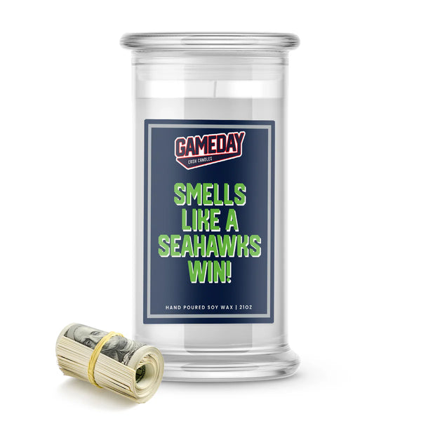Seattle Seahawks-Inspired Game Day Cash Candle