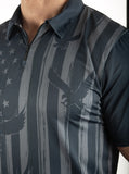 “Boss Shirt” EAGLE FLAG Performance Mesh Polo Shirt Made in USA 757MOLOC