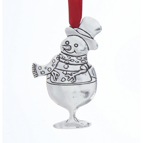New: 2-Pack Frosty Un-Wined Ornament Made in USA