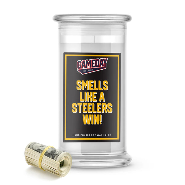 Pittsburgh Steelers-Inspired Game Day Cash Candle