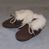 Toddler Sheepskin Booties Two-Tone Brown Item #150S