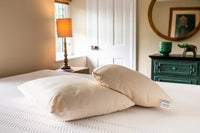 Natural Cotton Adjustable Pillow King Size with Wool Filling Made in USA