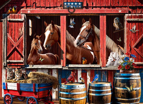 1156 Horse Barn 500+ pc Puzzle