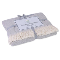 100% Cotton Patterned Throw Blankets – 58″ x 62″: Natural Diamond