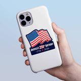 5-Pack USA 1776 Flag 2026 Patriotic 250 Years Mini Sticker Made in USA