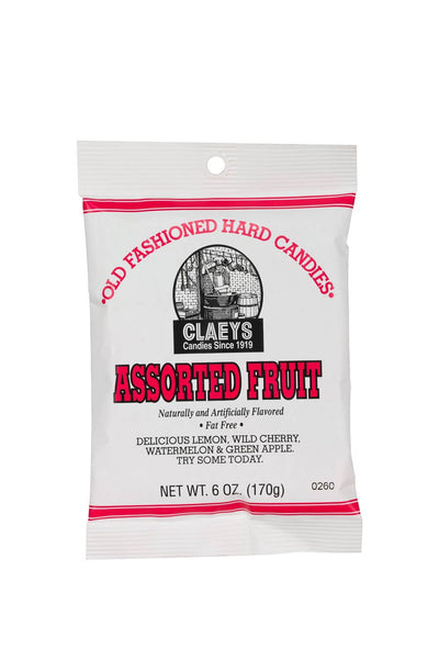 Claeys Old Fashioned Hard Candies Assorted Fruit, 6oz Made in USA
