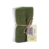 Kitchen Towels 2 Pack: Mint Green/Natural