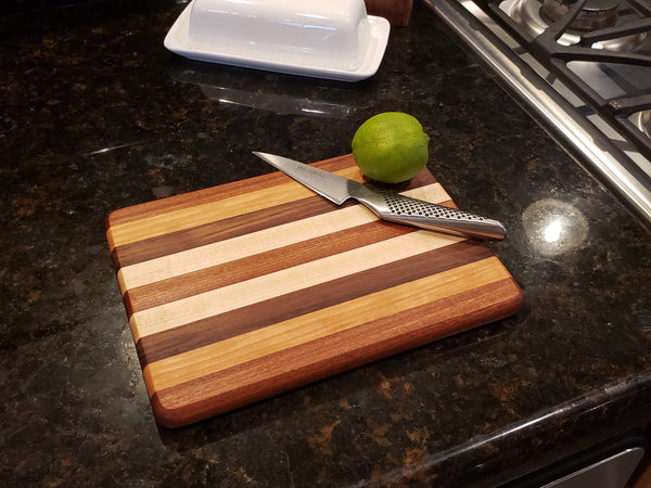 Handmade Small Size Wooden Cutting Board With Handle For Kitchen 12 x 8 inch