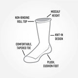 Organic Cotton Cushion Crew Socks: Navy / L