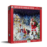 0727 Santa and His Woodland Friends 500 pc Puzzle Made in USA