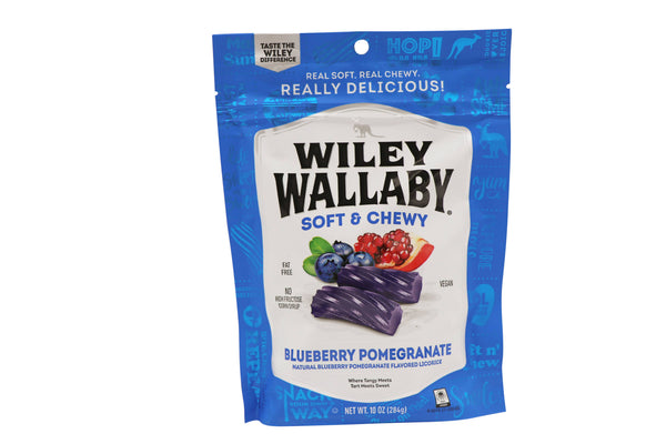 Wiley Wallaby Blueberry Pomegranate Licorice, 10oz Bag Made in USA