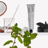 New: Davids premium toothpaste  /  charcoal+peppermint 5.25oz Made in USA