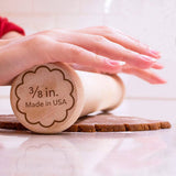 New Perfect Cookie Rolling Pin 3/8" for Even Thicker Cookies by Ann Clark, Made in USA