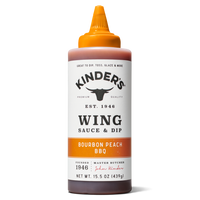 Bourbon Peach BBQ Wing Sauce 15.5oz Made in USA