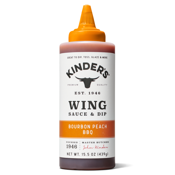 Bourbon Peach BBQ Wing Sauce 15.5oz Made in USA