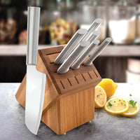 Awesome 8-Piece Knive Set Including USA Oak Base Made in USA