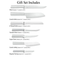 Awesome 8-Piece Knive Set Including USA Oak Base Made in USA