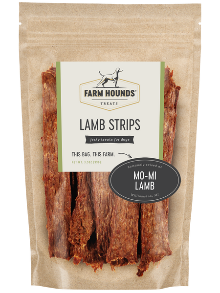 Limited Time Only: Lamb Strips - All-Natural - 3.5 oz (LIMITED SEASONAL ONLY): 4.5oz USA Raised and Made