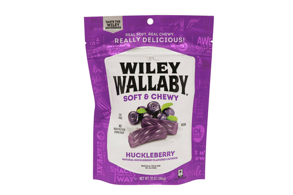 Wiley Wallaby Huckleberry Licorice, 10oz Bag Soft & Chewy