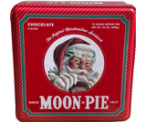 Red Santa Holiday Tin 12-Pack of Moon Pies Made in USA