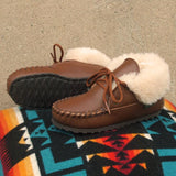 Sale: Children's 2-Eyelet Sheepskin Slippers #3310-CFS Made in USA