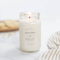 Soy Wax Mason Jar Candle - Sugar Cookie: 16oz (80 Hour) Made in USA