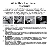 All-in-1 Pruner, Knife & Tool Sharpener Made in USA by Creative Sales