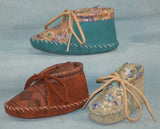 Handmade Babies' Patterned Suede Booties Item #: 107-157 Made in USA by Footskins